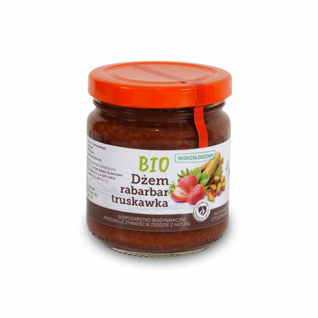 Dżem rabarbar-truskawka BIO  200 g (1)